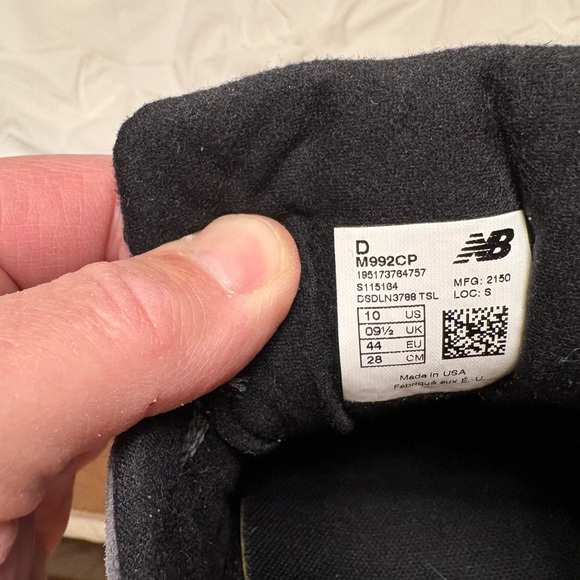 New Balance 992 Made in the USA Blue Grey M992CP Walking Comfort Shoe size 10 - Picture 12 of 16